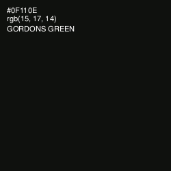 #0F110E - Gordons Green Color Image